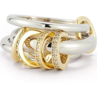 Sphera Milano Triple Stack Cubic Zirconia Ring In Gold