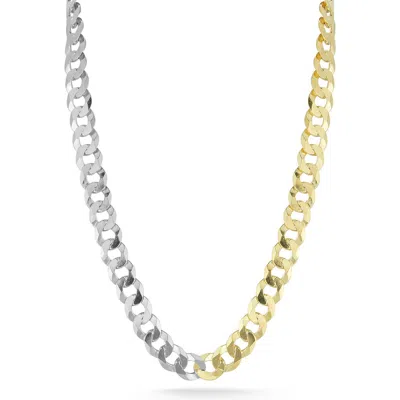 Sphera Milano Two Tone Sterling Silver Curb Necklace