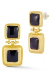 Sphera Milano Plated Double Square Earrings