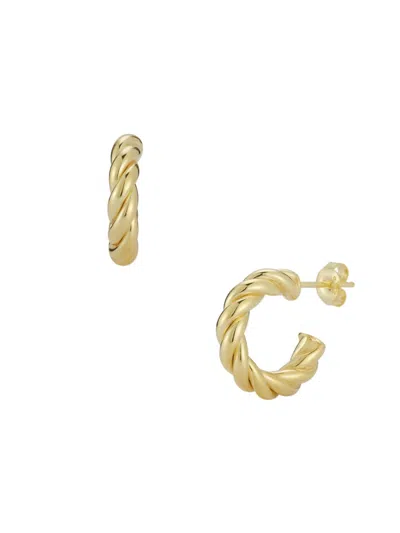 Sphera Milano Women's 14k Goldplatd Sterling Silver Small Twist Hoop Earrings