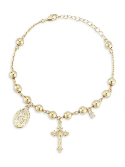 Sphera Milano Women's 14k Goldplated Sterling Silver & Cubic Zirconia Rosary Chain Bracelet