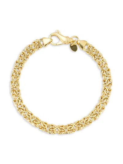 Sphera Milano Women's 14k Yellow Gold Vermeil Byzantine Chain Bracelet