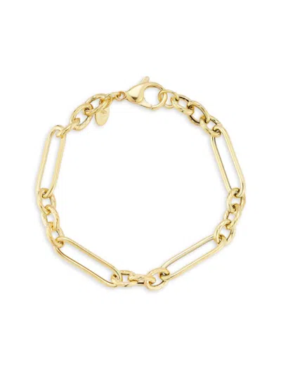 Sphera Milano Women's Sterling Silver Figaro Link Bracelet In Goldtone