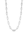 Sphera Milano Silver Bold Knife Edge Paperclip Necklace In Silvertone
