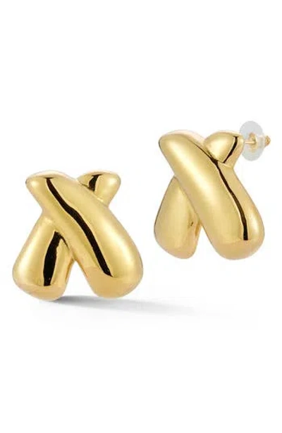 Sphera Milano Plated X Earrings In Gold