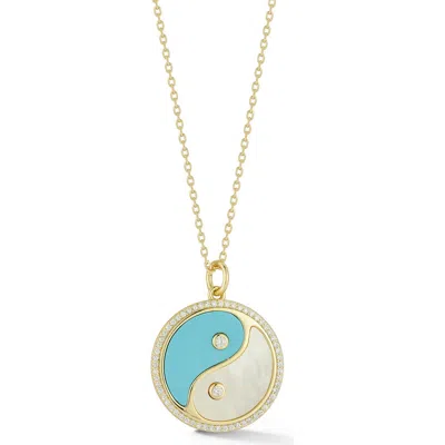 Sphera Milano Yin Yang Pendant Necklace In Gold