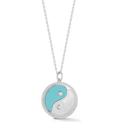 Sphera Milano Yin Yang Pendant Necklace In Silver
