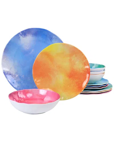 Spice By Tia Mowry Cinnamon Twist 12pc Melamine Dinnerware Set