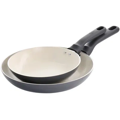 Spice By Tia Mowry Mowry Savory Saffron 2 Piece Frying Pan Set In Gray