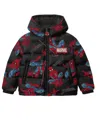 Spider-man Boys 2t-7 Printed Puffer Jacket In Black