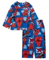 Spider-man Boys Toddler 2t-4t 2-piece Printed Shirt And Pants Pajama Set In Blue