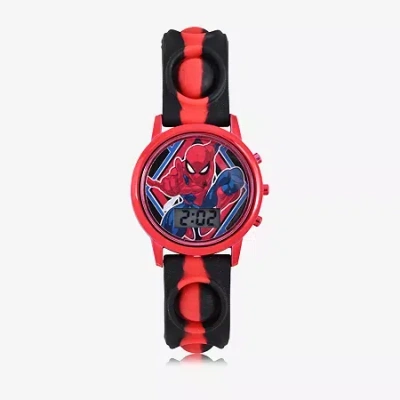 Spider-man Kids' Girls Digital Multicolor Strap Watch Spd4845 In Red
