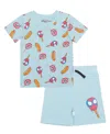 Spider-man Toddler Boys 2-piece Crewneck T-shirt And Short Set In Blue