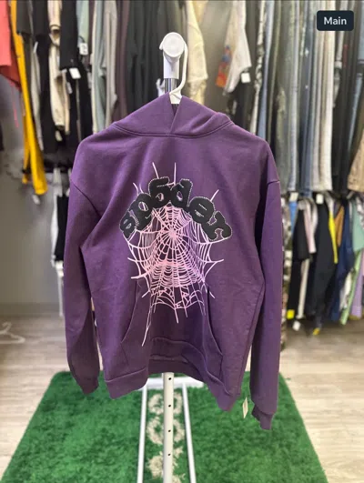 Pre-owned Spider Sp5der Hoodie Purple