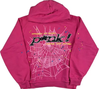 Pre-owned Spider Worldwide Sp5der Pnk Hoodie In Pink