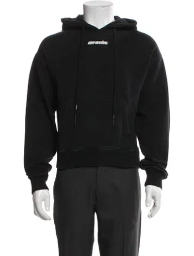 Pre-owned Spider Worldwide X Young Thug Graphic Print Crew Neck Hoodie In Black