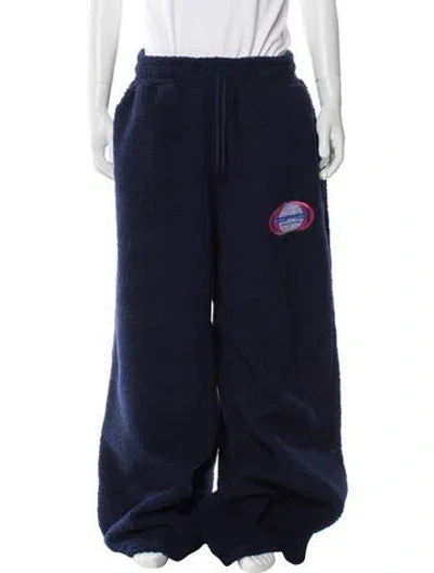 Pre-owned Spider Worldwide X Young Thug Graphic Print Sweatpants In Blue