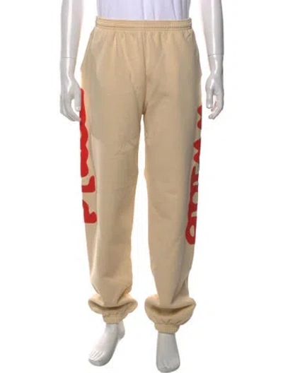Pre-owned Spider Worldwide X Young Thug Graphic Print Sweatpants In Neutral