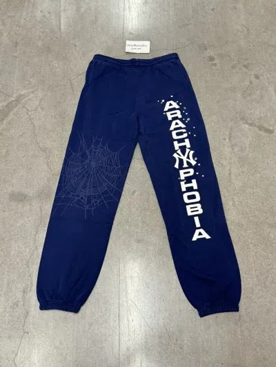 Pre-owned Spider Worldwide X Young Thug Sp5der Arach Ny Phobia Sweatpants Navy Large