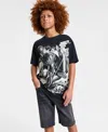 Spider-man Big Boys Miles Morales Jumbo Graphic Short-sleeve T-shirt