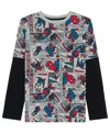Spider-man Big Boys Twofer Graphic T-shirt In Grey,black