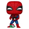 Spider-man Festive Holiday With Open Gift Funko Pop Vinyl Figure
