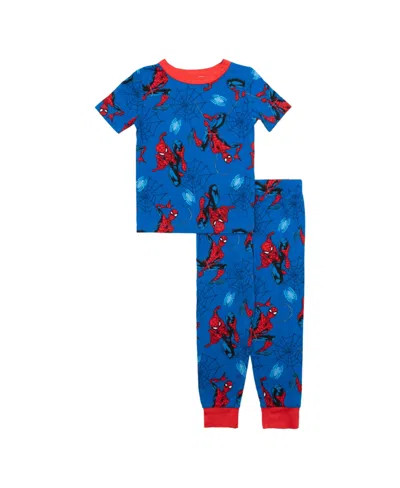 Spider-man Kids' Toddler Boys Short Sleeve T-shirt And Pant, 2-piece Pajama Set In Assorted