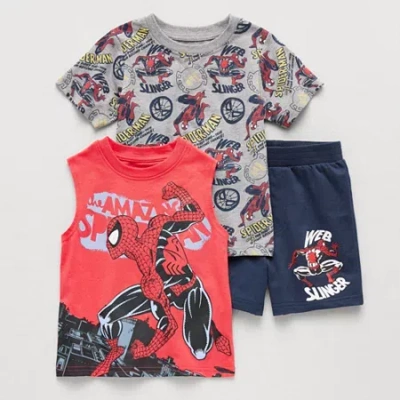 Spider-man Babies' Toddler Boys Spiderman 3-pc. Short Set In Multi