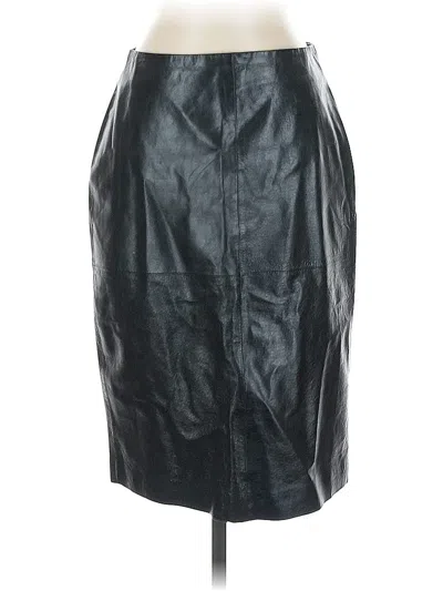 Pre-owned Spiegel Faux Leather Skirt In Black
