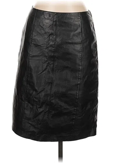 Pre-owned Spiegel Faux Leather Skirt In Black