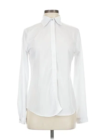 Pre-owned Spiegel Long Sleeve Blouse In White