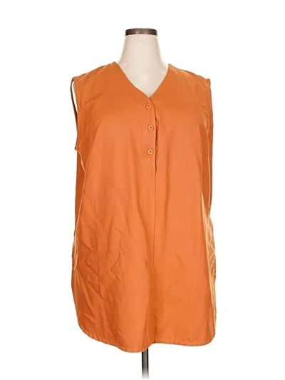 Pre-owned Spiegel Sleeveless Blouse In Orange