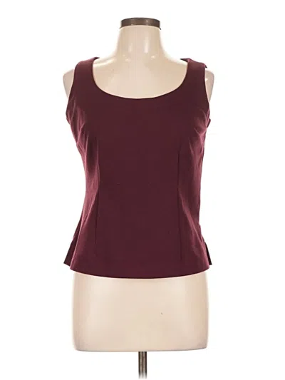 Pre-owned Spiegel Sleeveless Top Burgundy Scoop Neck Tops