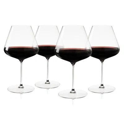 Spiegelau Set Of 4 Definition 34oz Burgundy Glasses In Transparent