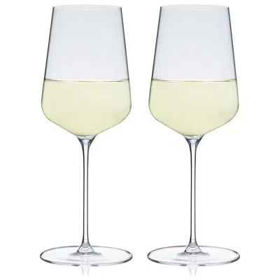 Spiegelau Definition Crystal White Lightweight Wine Glasses, 15.2 Oz, Set Of 2 In Clear
