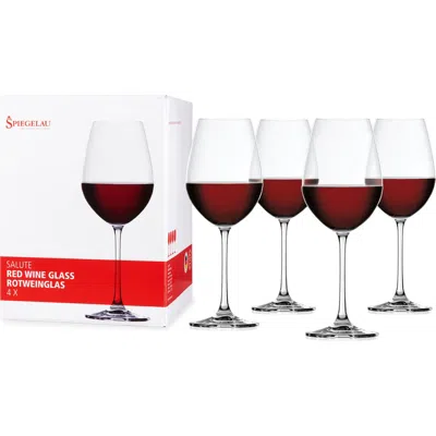 Spiegelau Salute Red Wine Glass Set Of 4 In Clear