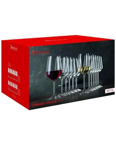 Spiegelau Set Of 12 Style Red And White Wine Glasses In Multi