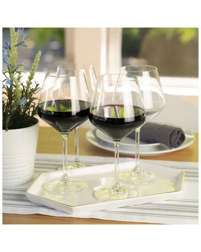 Spiegelau Set Of Four 22.6oz Burgundy Glasses In Transparent