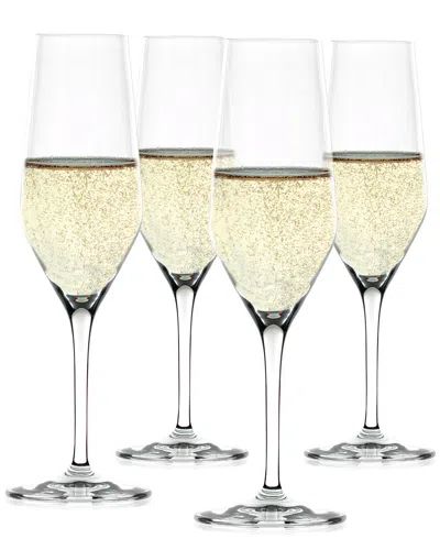 Spiegelau Set Of Four 8.5oz Champagne Flutes In Transparent