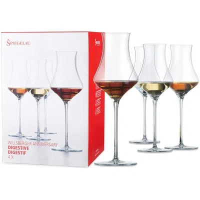 Spiegelau Willsberger Anniversary Digestive 9.9 oz Glass, Dishwasher Safe, 4pk In Clear
