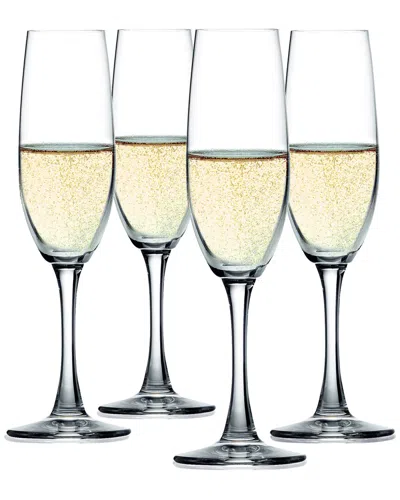Spiegelau Wine Lovers Set Of Four 6.7oz Champagne Flutes In Transparent