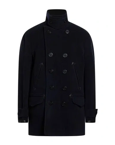 Spiewak Man Coat Navy Size L Recycled Wool, Polyamide In Blue