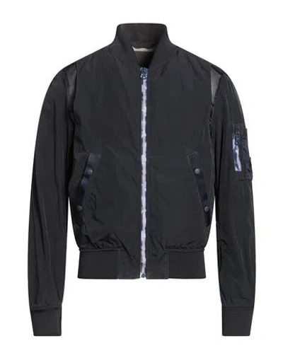 Spiewak Man Jacket Midnight Blue Size L Polyethylene, Nylon In Black