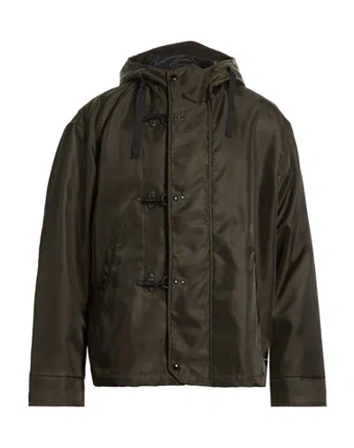 Spiewak Man Jacket Military Green Size L Nylon In Animal Print