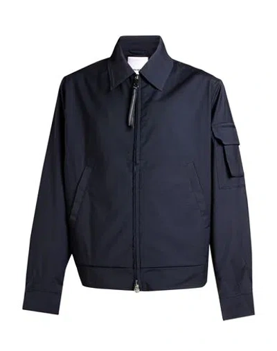 Spiewak Man Jacket Navy Size L Polyester, Wool, Polyurethane In Blue
