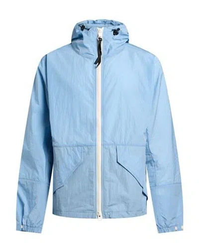 Spiewak Man Overcoat & Trench Coat Sky Blue Size L Nylon