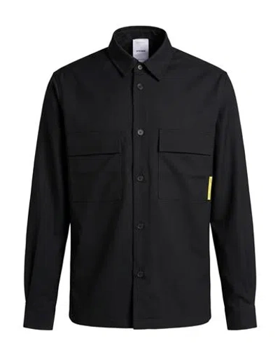 Spiewak Man Shirt Black Size L Polyester, Wool, Elastane