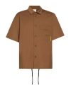 Spiewak Man Shirt Camel Size L Polyester, Wool, Elastane In Brown