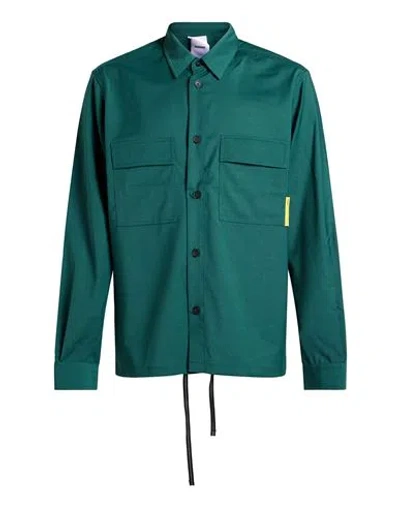 Spiewak Man Shirt Green Size L Polyester, Wool, Elastane