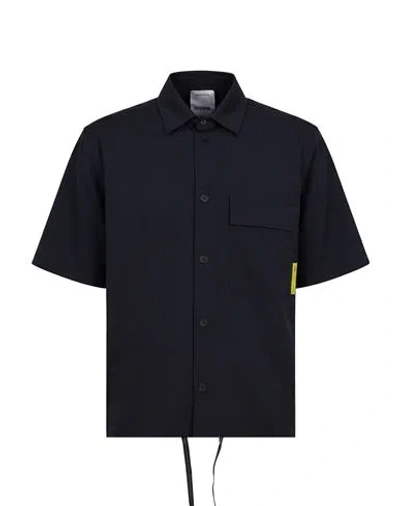Spiewak Man Shirt Midnight Blue Size L Polyester, Wool, Elastane